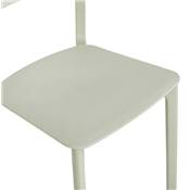 Chaise intérieur / extérieur empilable 'COCKTAIL' avec assise et pieds en résine vert pastel