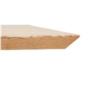 Table de salle à manger design 'Tepee Wood' plateau bois naturel pieds en métal blanc - 200 x 100 cm
