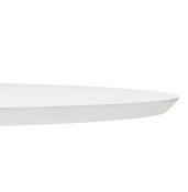 Table / table de réunion design ronde 'Bjork' en bois blanche pied central métal blanc – Ø 120 cm