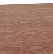 Table salle à manger 'Tvillin Black Small' noyer pied central en fonte noir - 150 x 70 cm