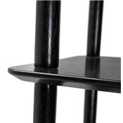 Etagère bibliothèque scandinave 'TOWER' tablettes en bois noir et structure et pieds en bois noir