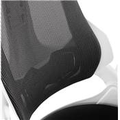 Fauteuil de bureau design à roulettes dossier haut 'GEEK' tissu noir structure blanche pieds métal