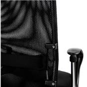 Fauteuil de bureau design à roulettes dossier haut 'CAPO' noir tissu résille pieds en métal chromé