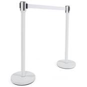 Potelet a sangle 'GUARD' blanc pour files d'attente
