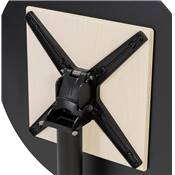 Table de bar haute pliable ronde 'BARDA' en bois noir avec pied central en métal noir – Ø 68 cm
