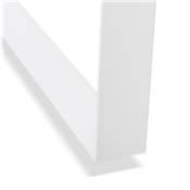 Table de réunion / bureau bench design 'LITTLE MEET' en bois pieds en métal blanc - 140 x 140 cm