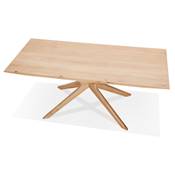 Table de salle à manger scandinave 'MASSIF' plateau et pieds bois massif - 195 x 95 cm