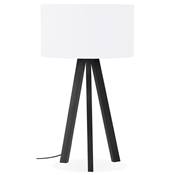 Lampe à poser scandinave trépied 'Stätiv Black Edition' abat-jour blanc 3 pieds en métal noir