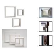 Etagères cubes murales design blanches - Set de 3
