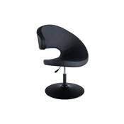 Fauteuil design réglable 'Nordma' pivotant noir pied central en métal noir