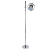 Lampadaire design 'Cyclope' réglable en hauteur abat-jour orientable structure en métal chromé