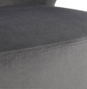 Fauteuil lounge design à accoudoirs 'BLACK COBBE' en velours gris pieds en bois noir