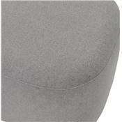 Banquette design de style moderne 'STICKY' en tissu gris foncé avec pieds noir - 120 x 40 cm