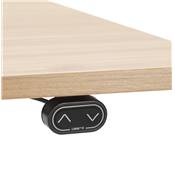 Bureau design assis-debout électrique 'SMALL SEMPLICE' en bois pieds en métal noir - 140 x 70 cm