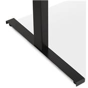 Bureau design assis-debout électrique 'SMALL TECH' noir en bois pieds en métal noir - 150 x 70 cm