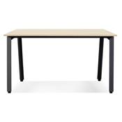Bureau de direction design 'INCONTRO MINI' en bois naturel pieds en métal noir - 160 x 80 cm