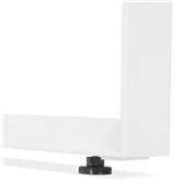 Petit bureau droit design 'MEET MINI' plateau en bois blanc avec pieds en métal blanc - 120 x 60 cm