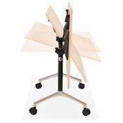 Bureau droit / table de travail pliante design 'ARCHI MINI' bois pieds en métal noir - 140 x 70 cm