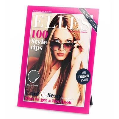 Cadre photo design magazine 'Elle' rose – 20 x 25 cm