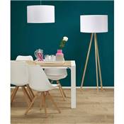 Chaise scandinave design 'Sueden' blanche avec 4 pieds en bois naturel