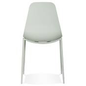 Chaise design intérieur / extérieur 'EASY' assise en resine verte 4 pieds en métal rvert