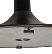 Petite table / table de réunion ronde design 'Kontur Black' noire pied central métal noir - Ø 90 cm