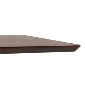 Table de salle à manger 'Tvillin' plateau noyer pied central en acier brossé - 180 x 90 cm