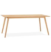 Table / bureau droit scandinave 'Rustik' plateau et 4 pieds en bois – 180 x 90 cm