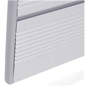 Ecran de séparation de bureau 'CONFIDENTIAL' en métal gris - 140 cm