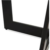 Grande table à diner / salle à manger scandinave ronde 'BIG VÄN' bois pieds métal noir - Ø 120 cm