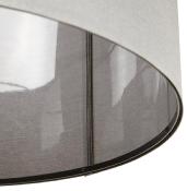 Suspension design cylindrique 'Lyster' en tissu gris réglable en hauteur