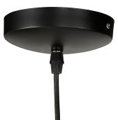 Suspension design ronde 'Luna' en métal noir mat
