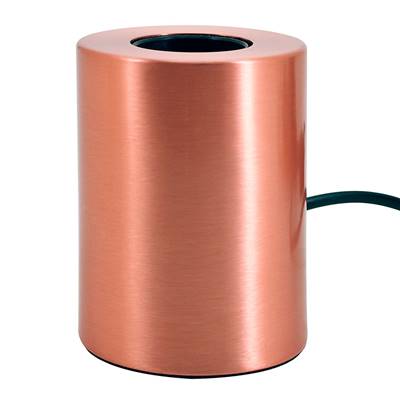 Lampe à poser design cylindrique 'CILINDRO' en métal cuivré