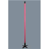 Lampe tube 'Néon' rose socle gris
