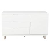 Meuble bahut design 'Shiny' en bois laqu blanc