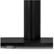Petite table ronde de bistrot 'MARBEL' pierre noire effet marbre pied central métal noir - Ø 60 cm