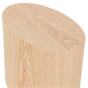 Set de 2 Tables d'appoint guéridons design ovales 'DUO' en bois finition naturelle