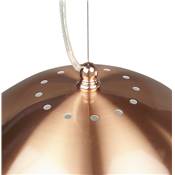 Suspension design ronde 'ARC' en métal cuivré sur l'extérieur et métal blanc a l'intérieur