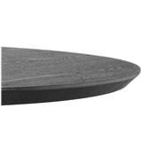 Petite table industriel ronde 'SMALL FERRO' en bois noir pied central métal noir – Ø 60 cm