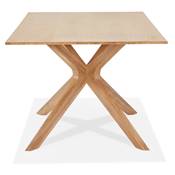 Table de salle à manger scandinave 'MASSIF' plateau et pieds bois massif - 195 x 95 cm