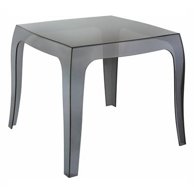 Table basse design carré 'Baron' en plexiglas noire - 51 x 51 cm