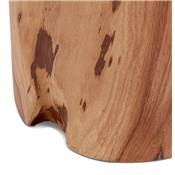 Tabouret bas en tronc d'arbre en bois massif d'Acacia