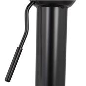 Tabouret de bar réglable 'BAROK' pivotant velours vert pied et repose pieds métal noir dossier haut