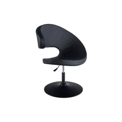 Fauteuil design réglable 'Nordma' pivotant noir pied central en métal noir