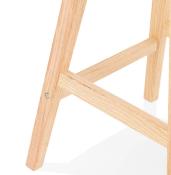 Tabouret de snack mi-hauteur design scandinave 'Chairman Mini' noir 4 pieds en bois et dossier haut