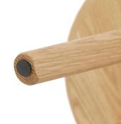 Tables basses scandinaves gigognes rondes 'Mukavä' plateau et 3 pieds en bois naturel - Ø 50 cm