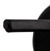 Tables basses scandinaves gigognes rondes 'Mukavä' plateau et 3 pieds en bois noir - Ø 50 cm