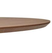 Table de salle à manger scandinave ronde 'Üméa' plateau et 4 pieds bois noyer – Ø 120 cm