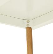 Table / bureau droit scandinave 'Bolnäss' plateau bois blanc 4 pieds bois – 160 x 90 cm