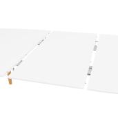 Table / table de réunion extensible scandinave 'Svenssen' blanche 4 pieds bois – 170(270) x 100 cm